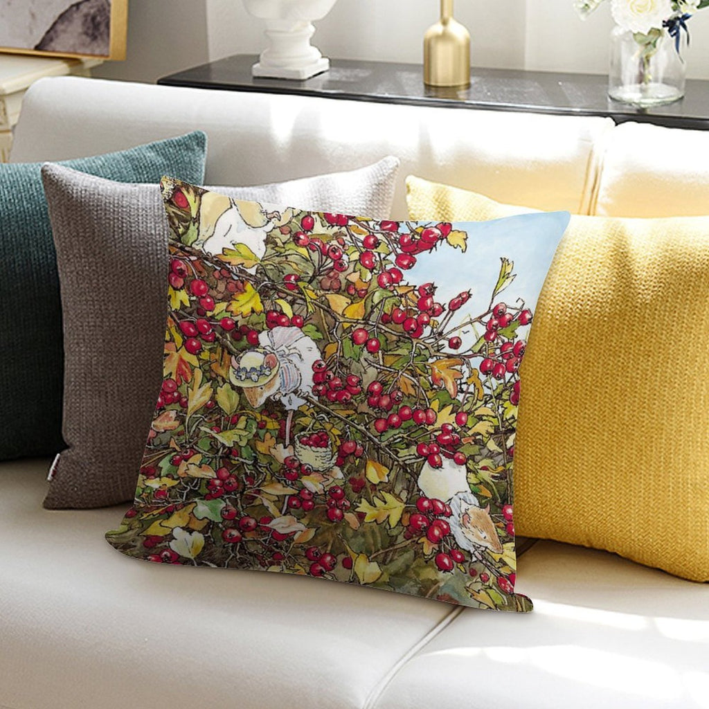 The Blackthorn Bush Soft Shrink-Resistant Throw Pillow