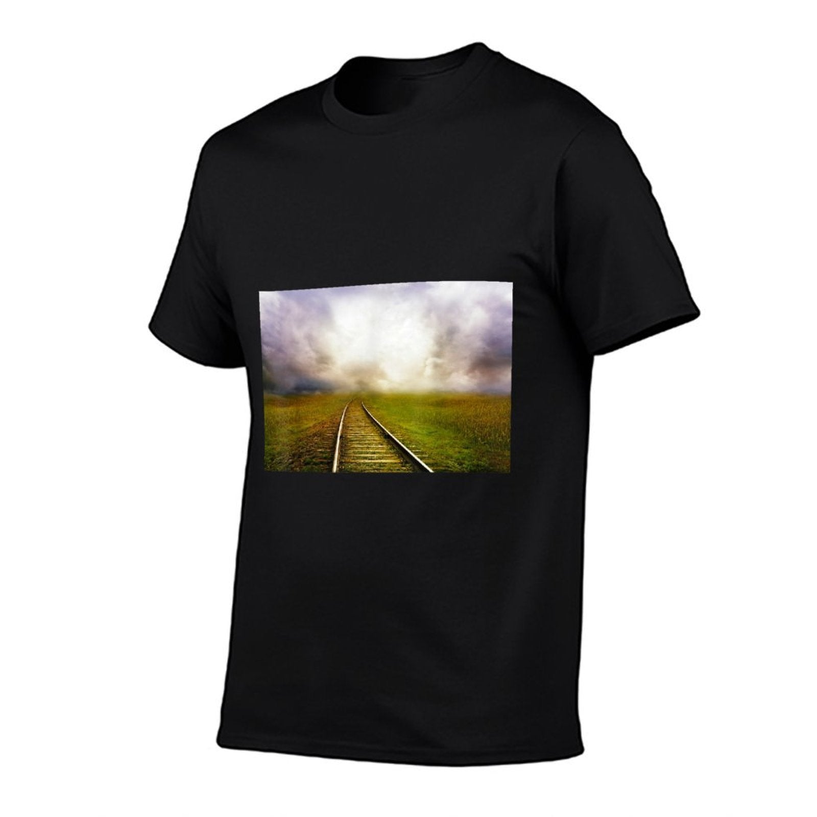 Railroad Landscape  Soft T-Shirt
