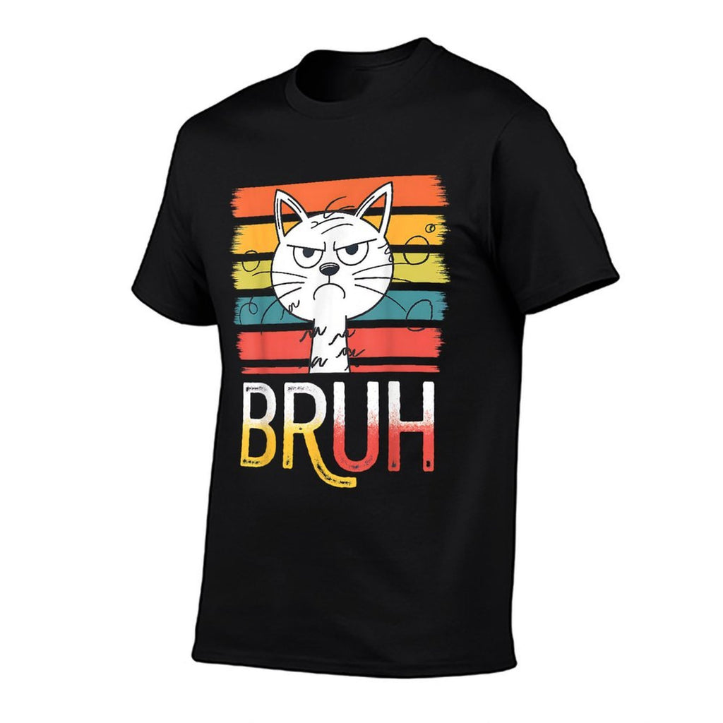 Cat Bruh Funny Cat Meme Graphic Men Women Kids  Affordable Price T-Shirt