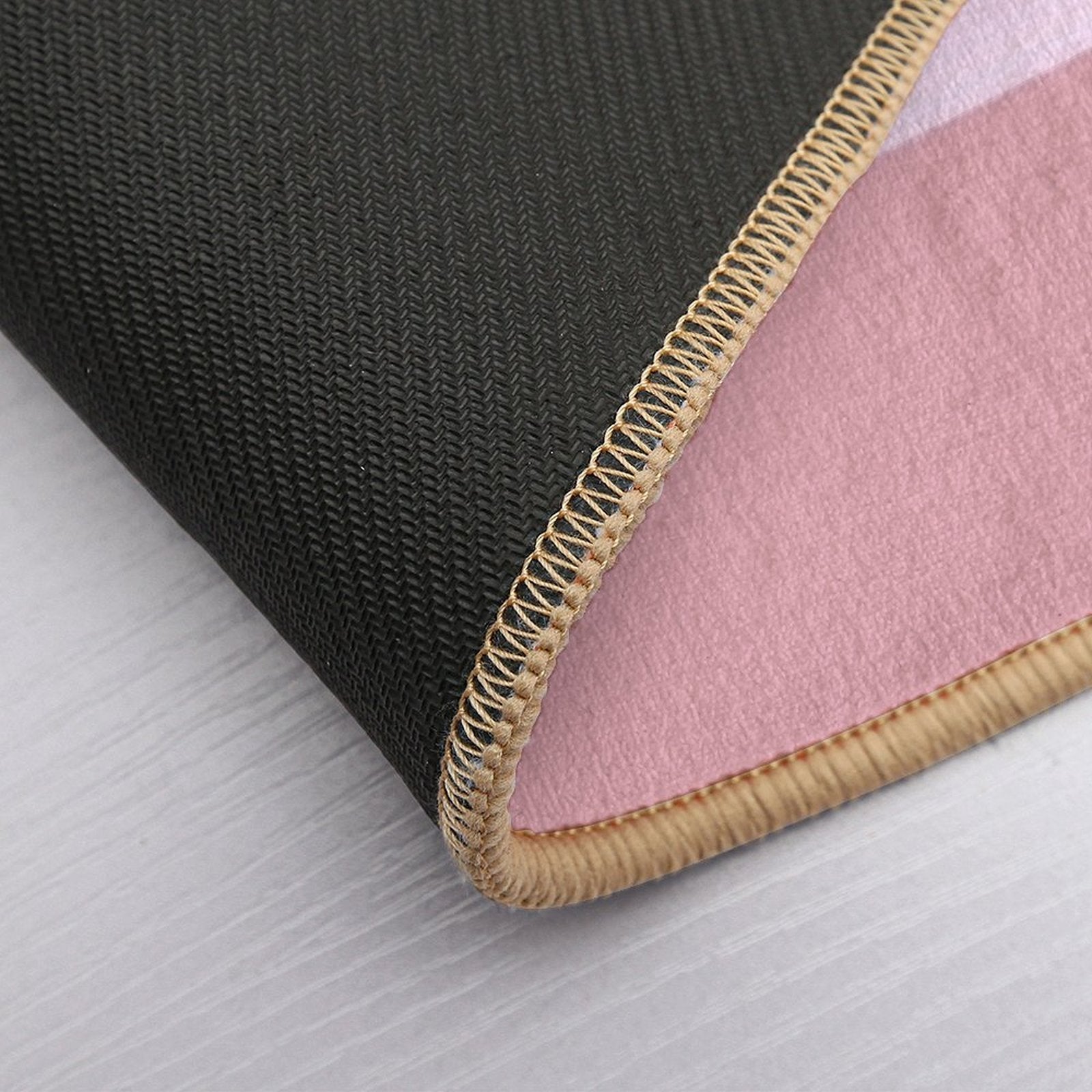 Strawberry And Blue Gum Stripes  Slip-Resistant Bath Mat
