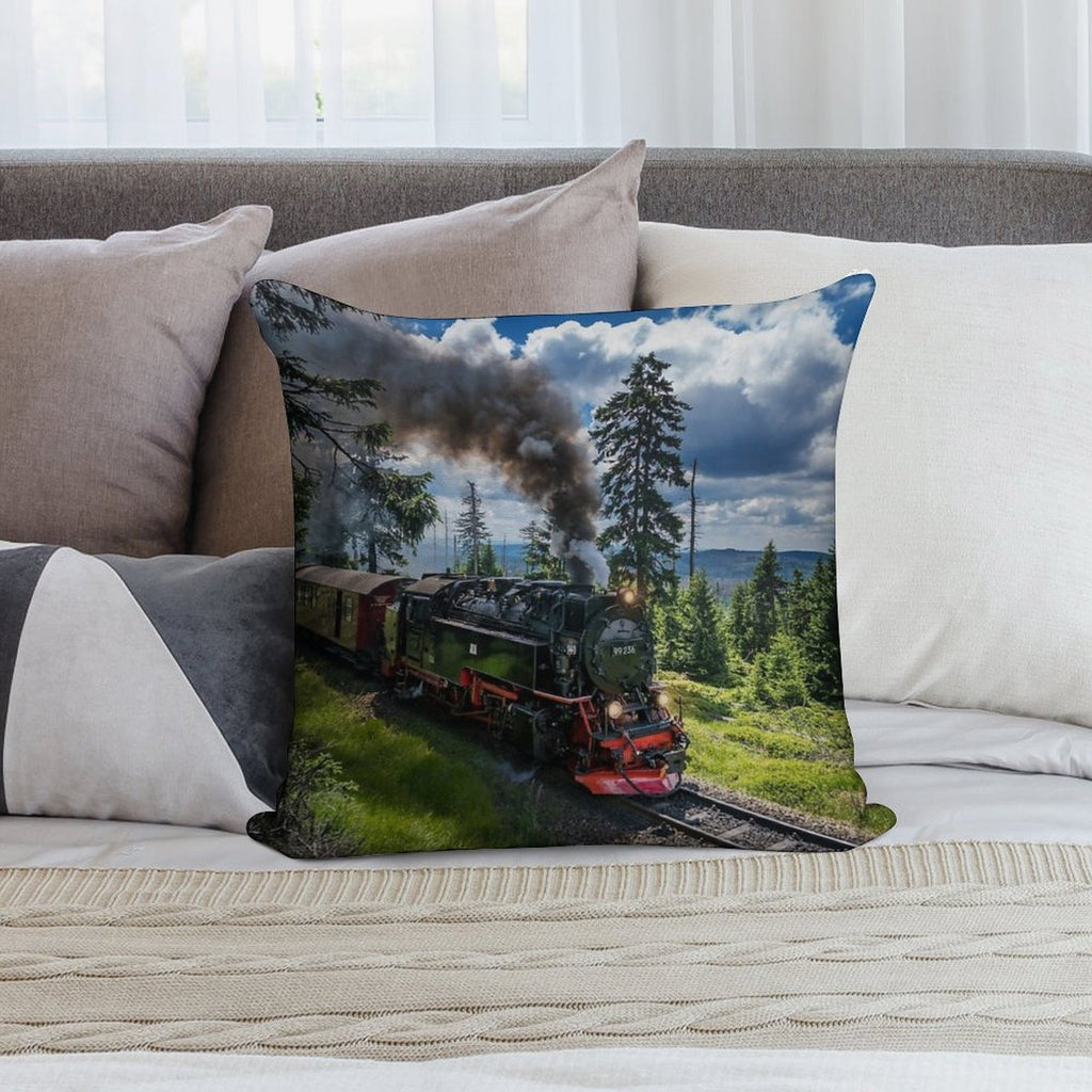 Steam Locomotive - Harz Narrow Gauge Railways (Germany) Soft Gift Ready Throw Pillow