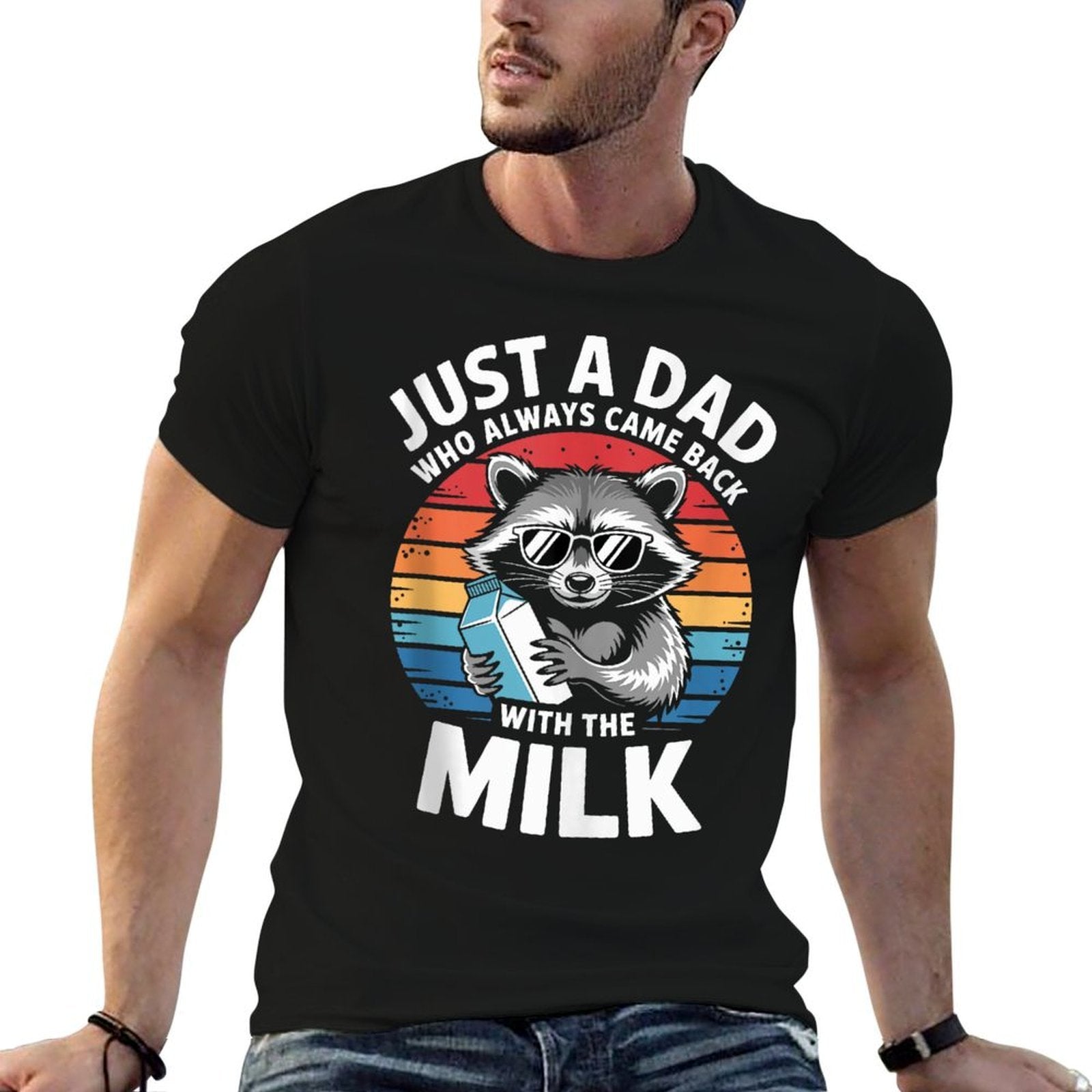 Just A Dad Who Always Came Back With The Milk  Vintage-inspired T-Shirt