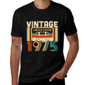 Vintage 1975 50th Birthday Cassette Tape 50 Years Old Bday  Relaxed-fit T-Shirt