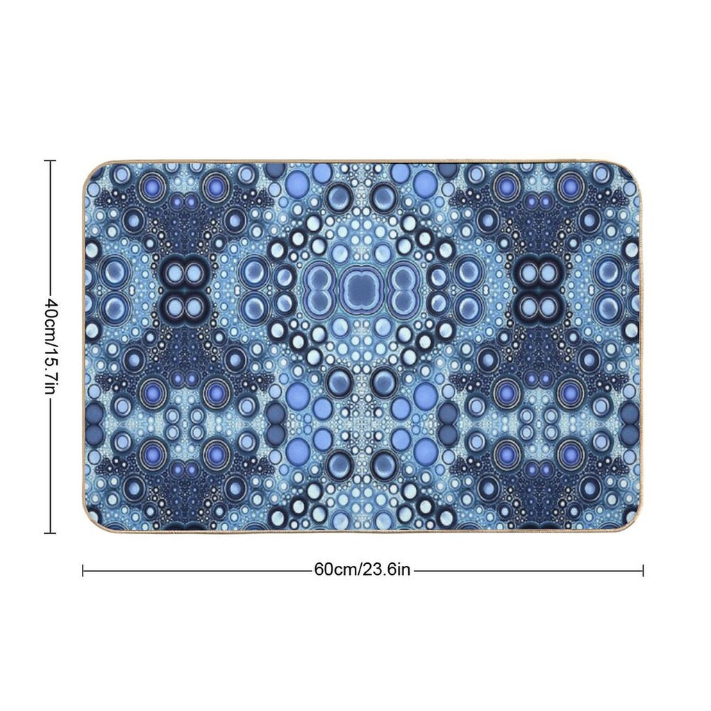 Jewels of Blues  Easy Maintenance Bath Mat