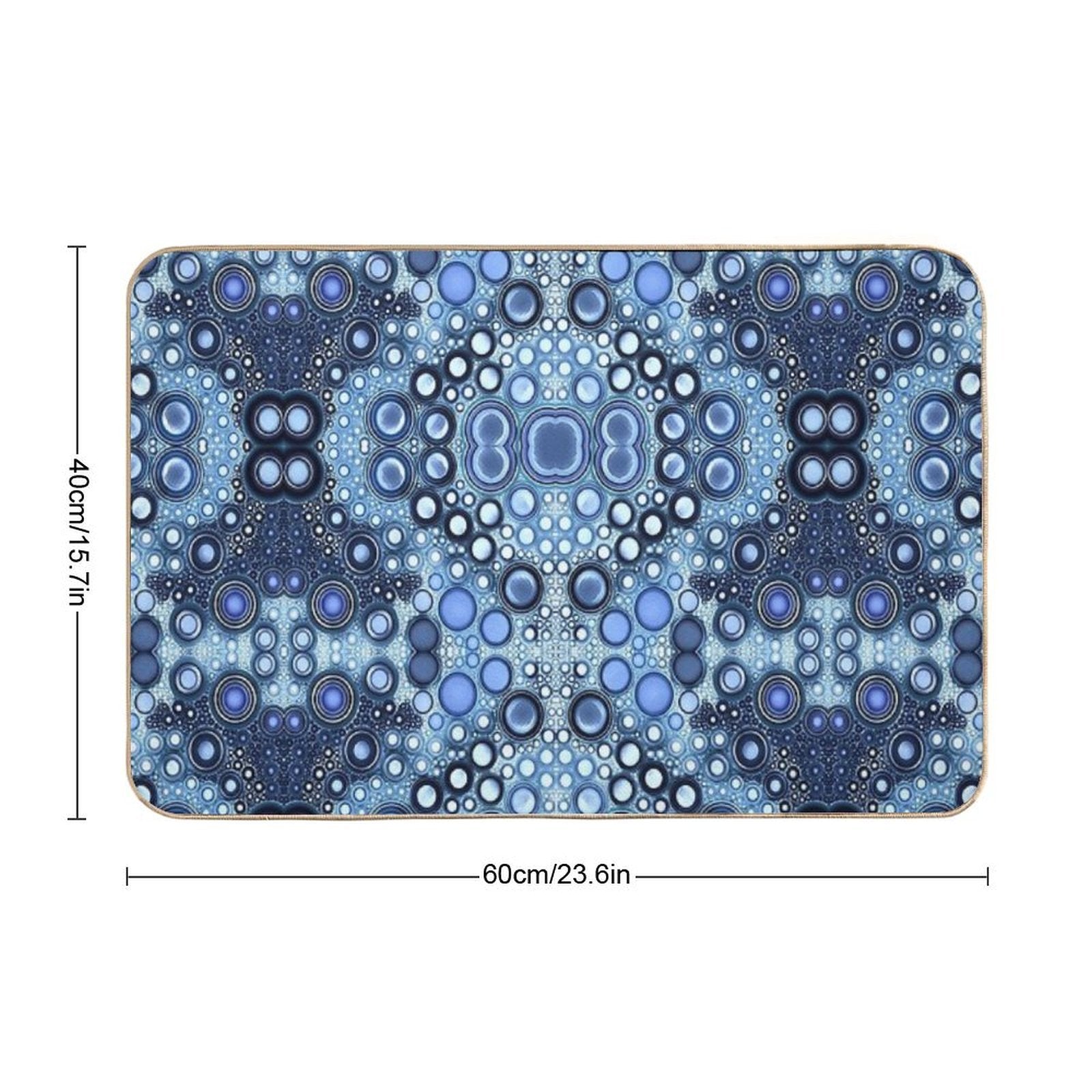 Jewels of Blues  Easy Maintenance Bath Mat
