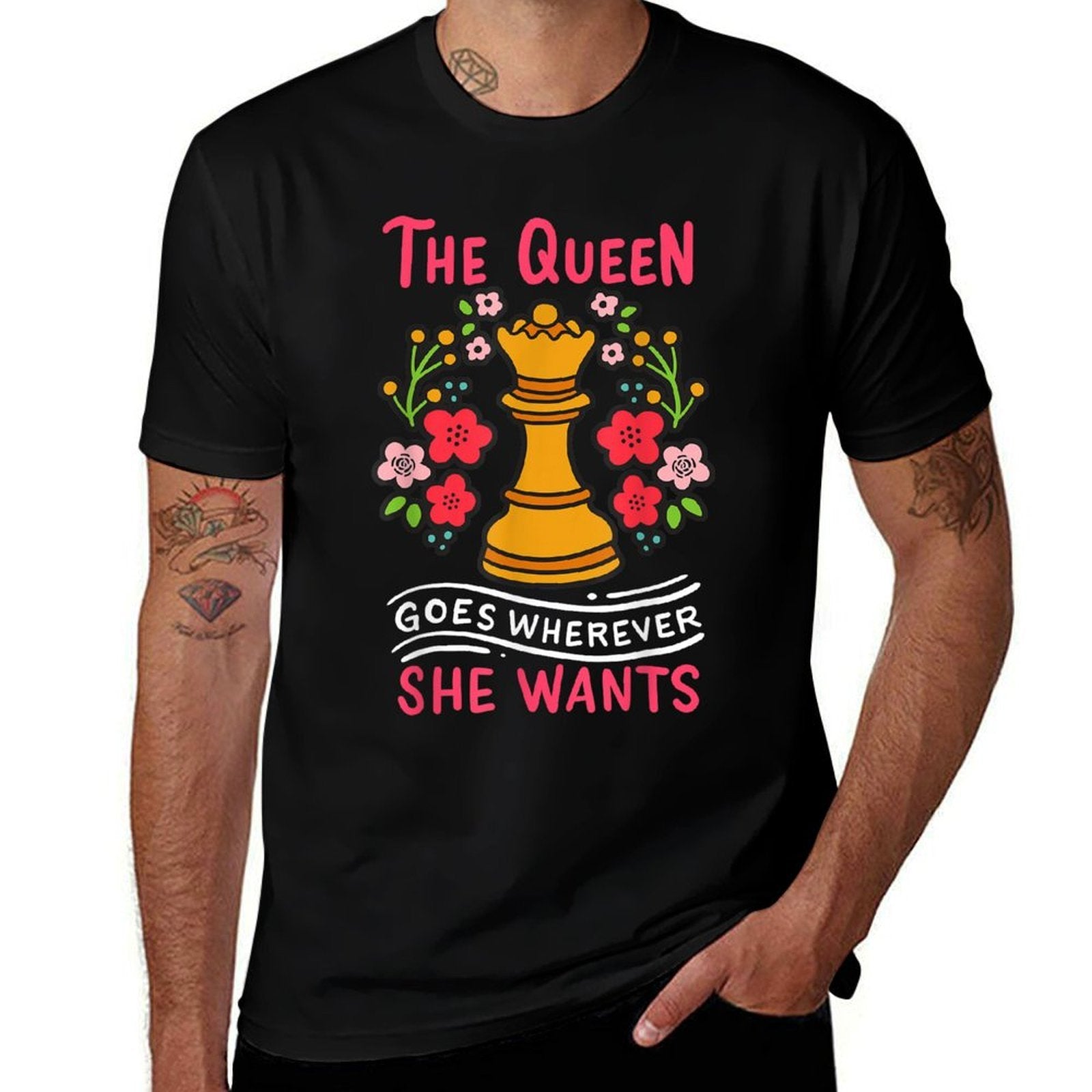 Chess Chessmen Chessboxing Queen Chess Player Gift  Wrinkle-resistant T-Shirt