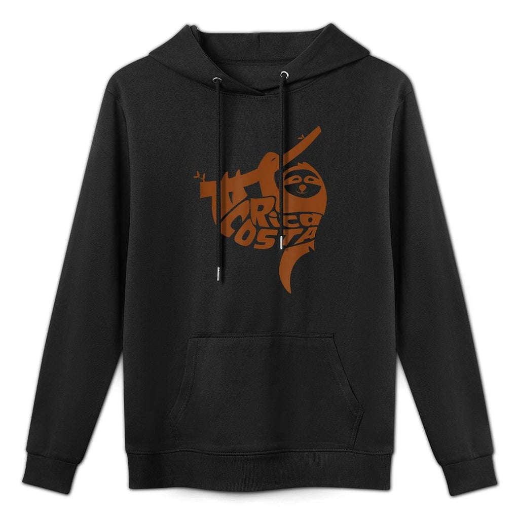 Costa Rica Sloth Word Art - Funny Animal Durable Construction Hoodie