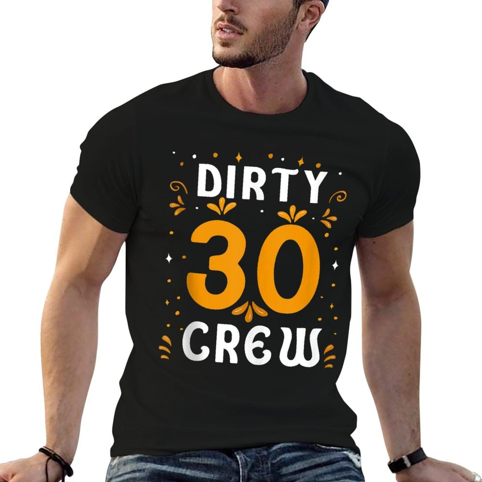 Dirty 30 Crew 30 Years Old Birthday 30 Year Of Being Awesome  Trendy Pattern T-Shirt