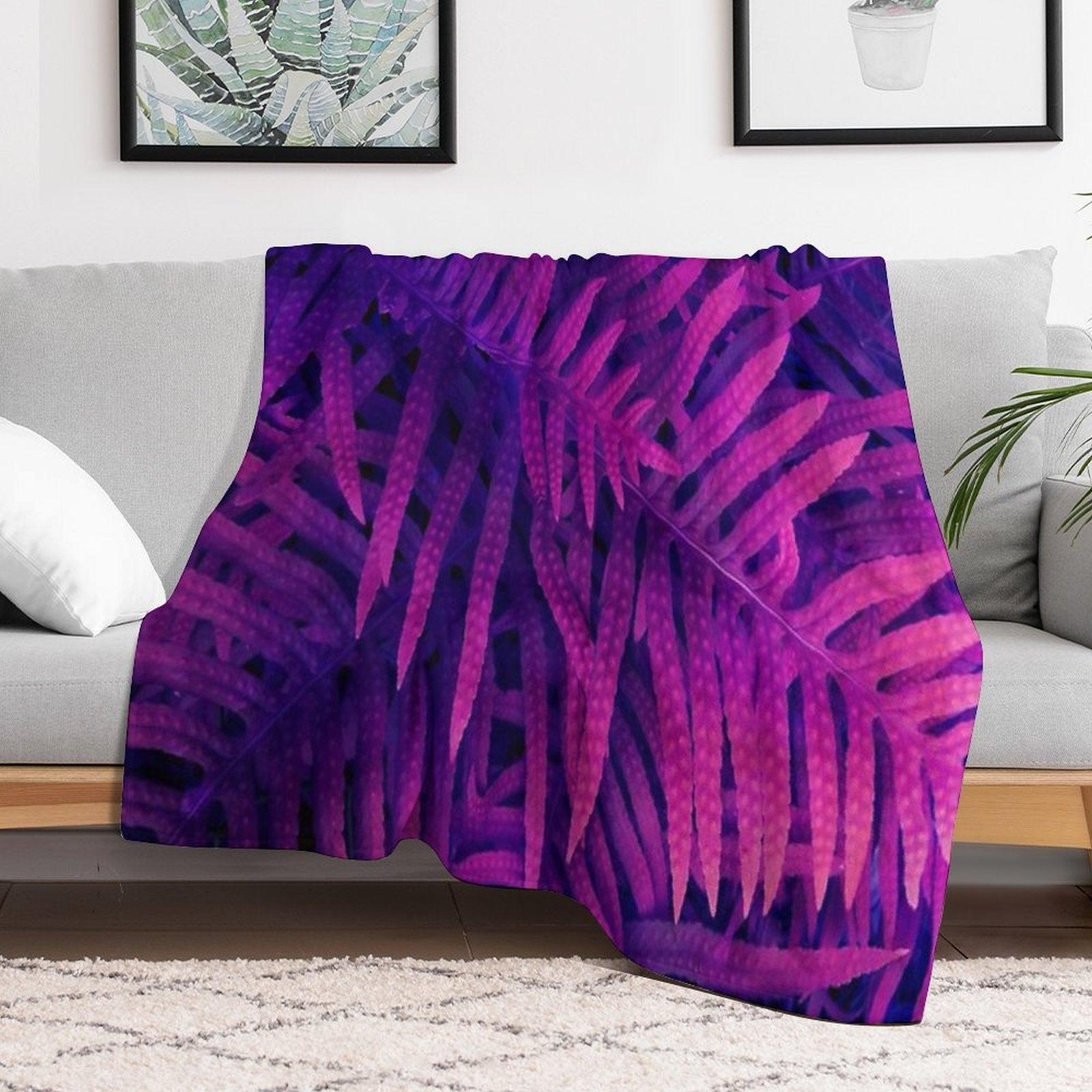 Ferns Plush Throw Blanket