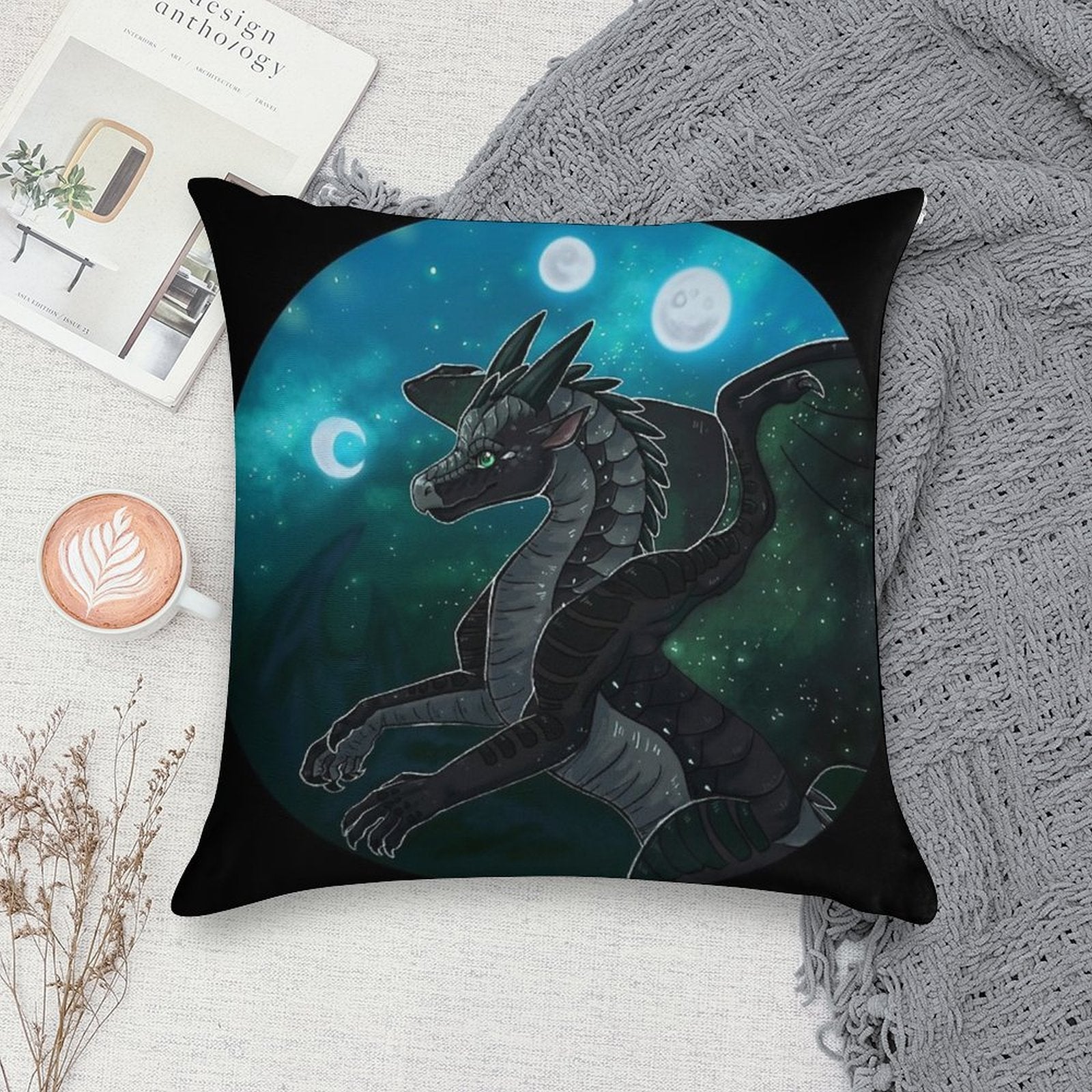 Wings of Fire - Moonwatcher Soft Warmth Comfort Throw Pillow