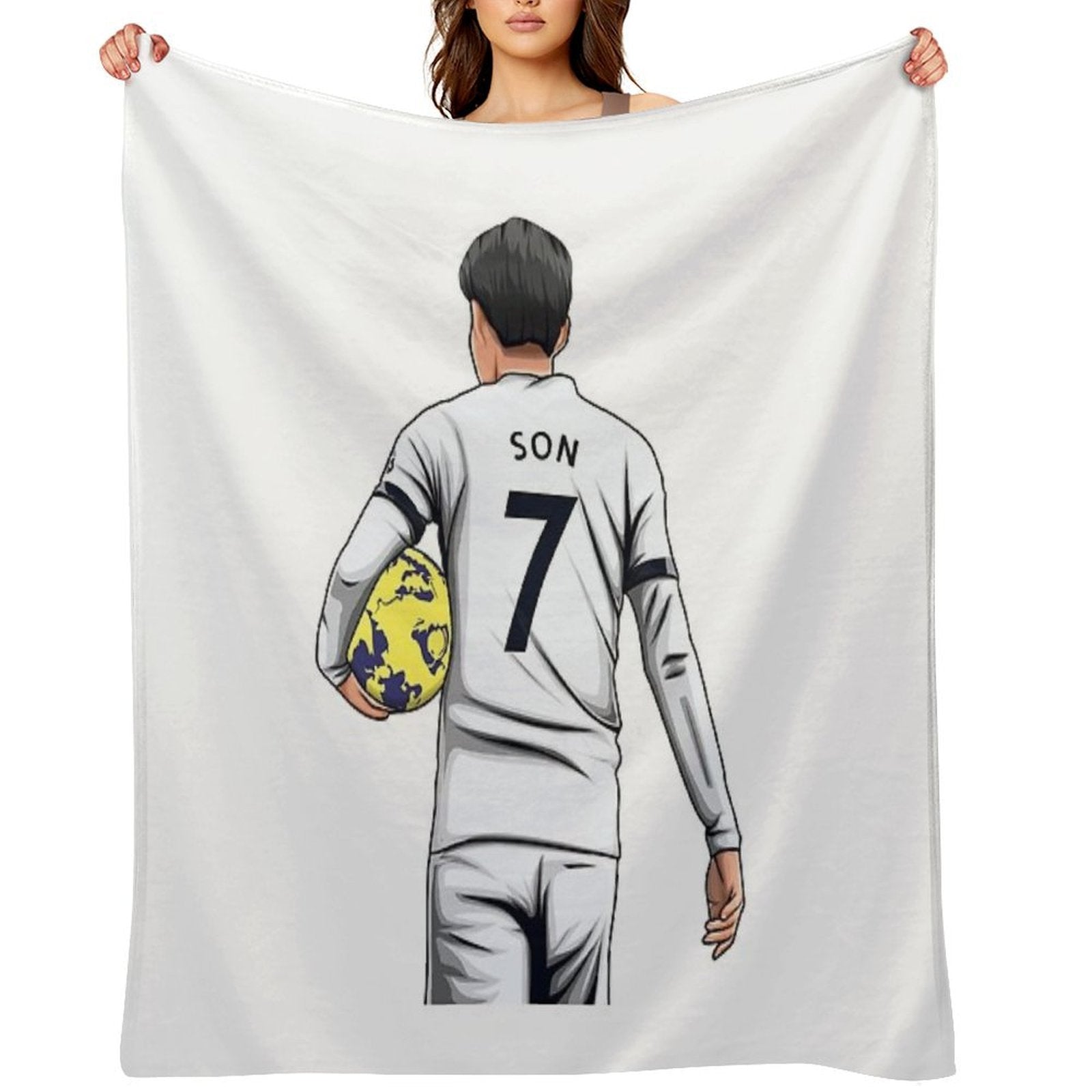 Son Heung Min Carries The Ball. Versatility Throw Blanket