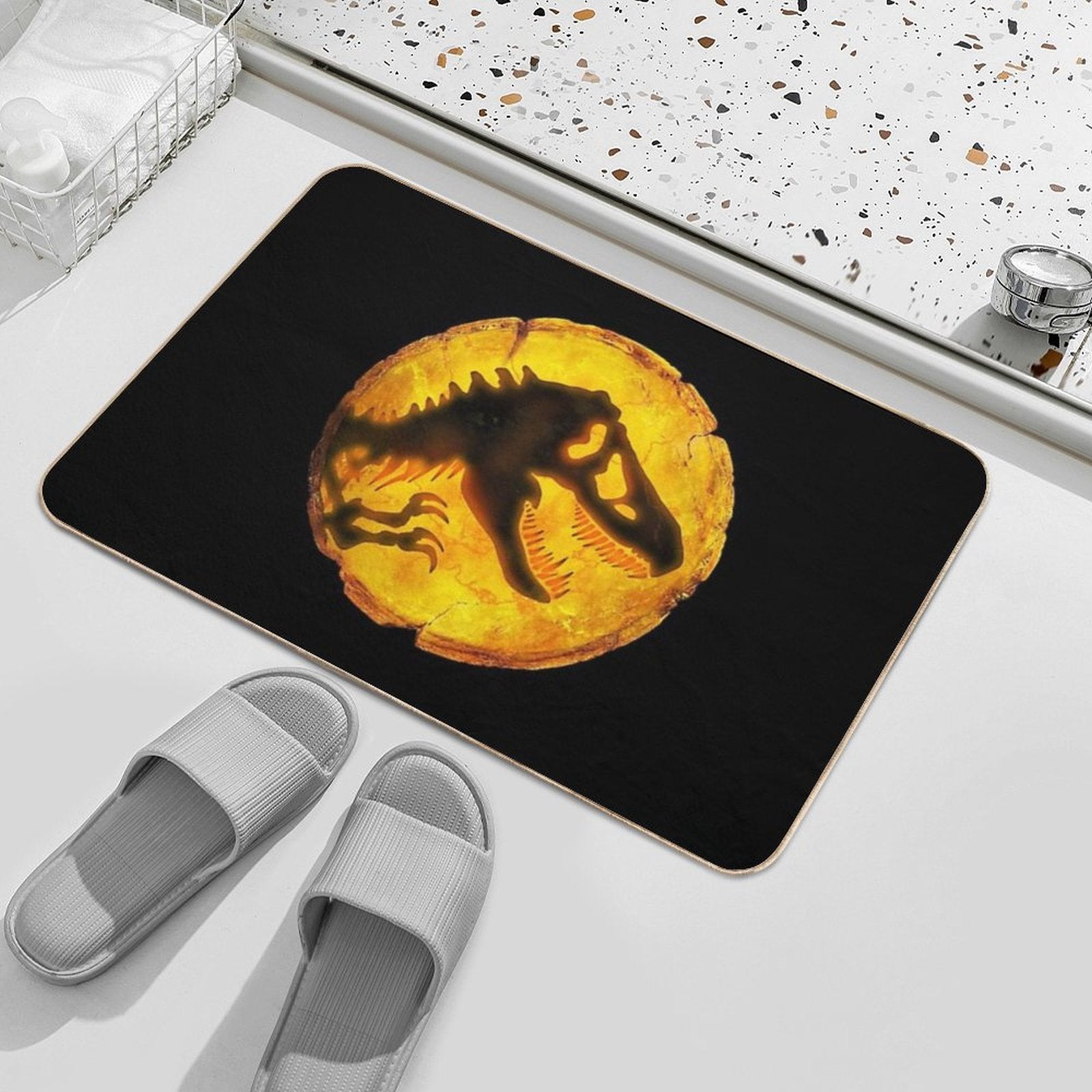 Logo Tyrannosaurus Amber  Stain-Proof Bath Mat