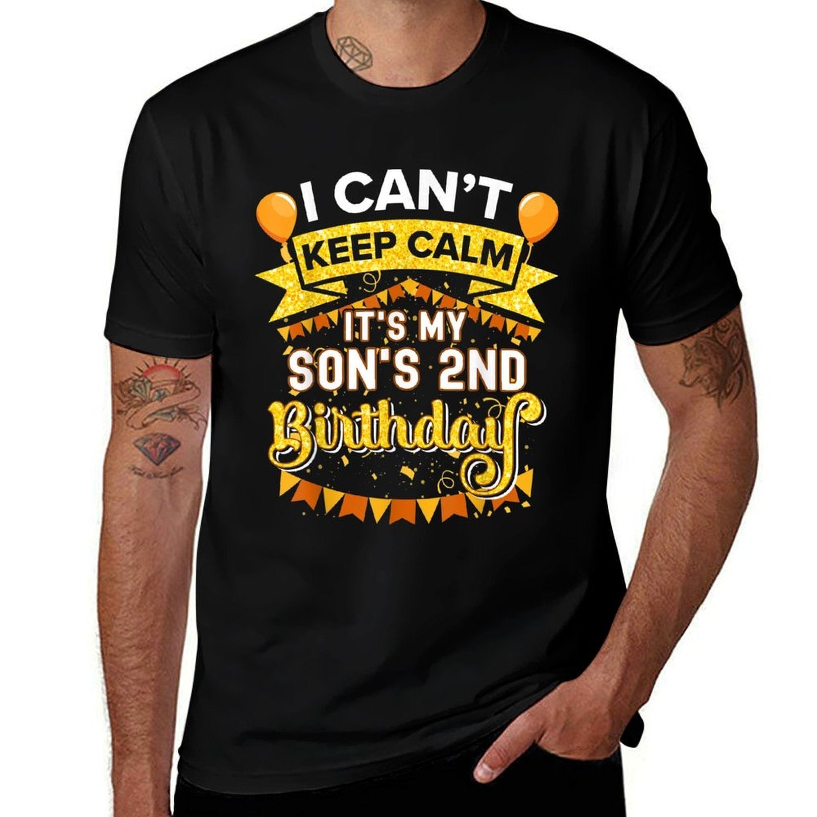 It's My Son 2nd Birthday Matching Family Party  Stretchy T-Shirt
