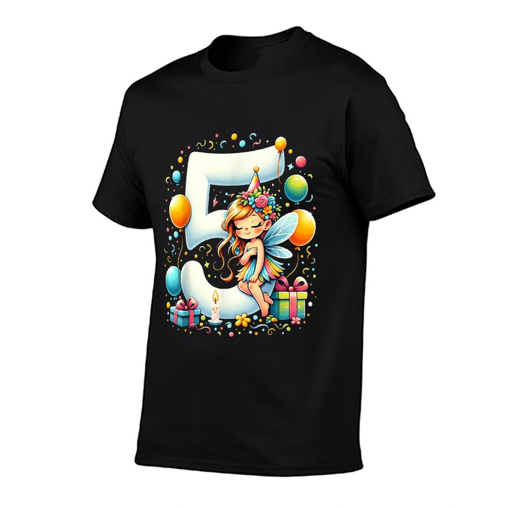 Kids Fairy Theme Fifth Bday Party 5th Fairy Birthday  Soft T-Shirt