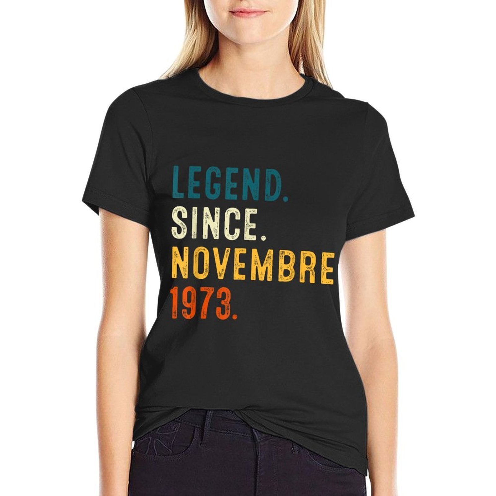 Funny 50 Years Old November 1973 Vintage Retro 50th Birthday  Polyester Blend T-Shirt
