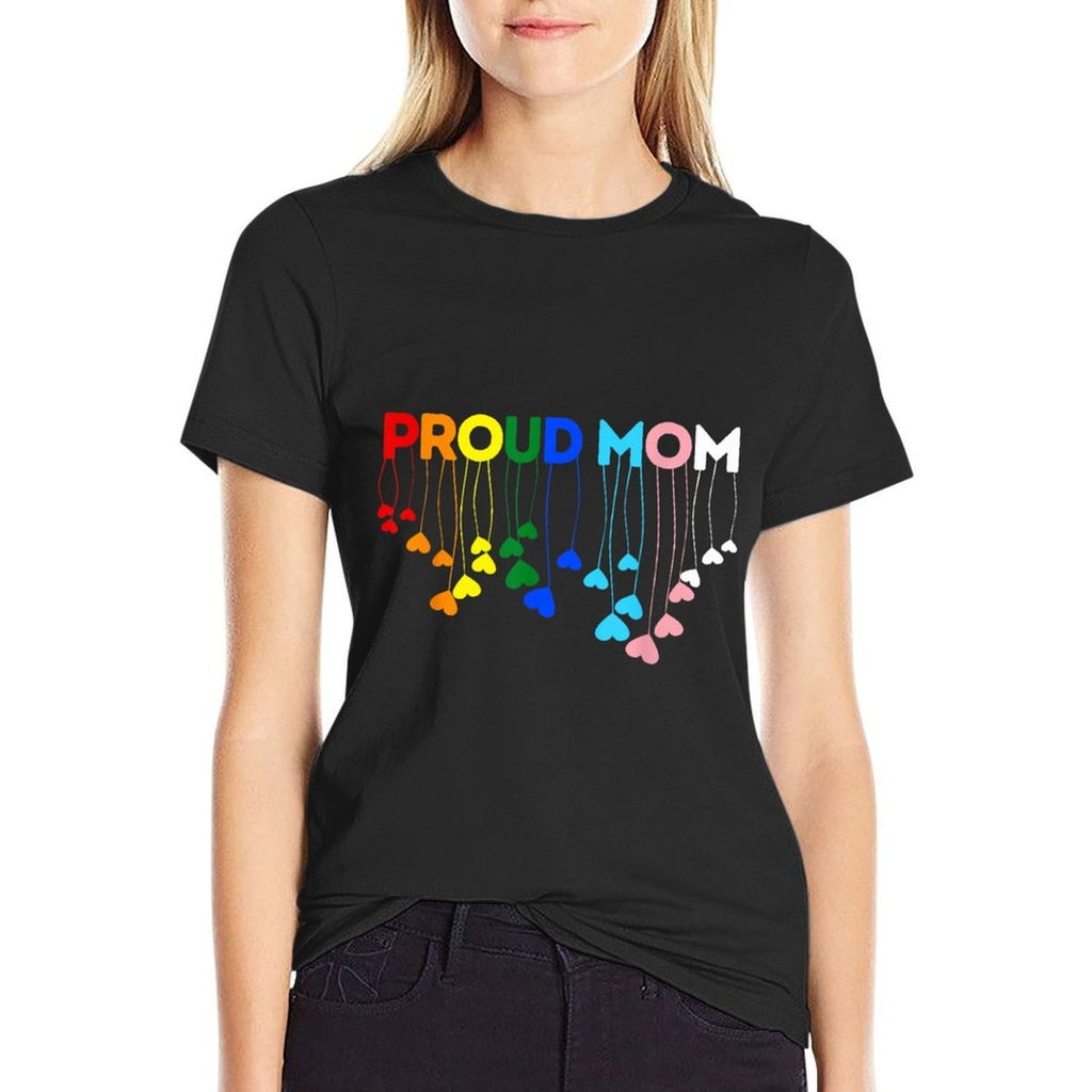 Proud Ally LGBTQ Transgender Proud Mom  Proud Trans Mom  Tagless Design T-Shirt