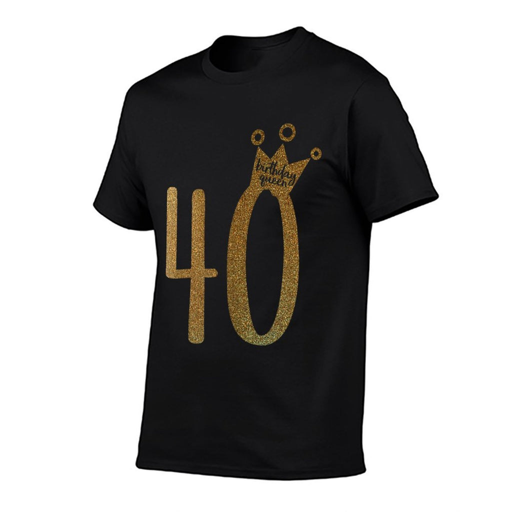 Gold 40th Birthday Birthday Girl  Wrinkle-resistant T-Shirt