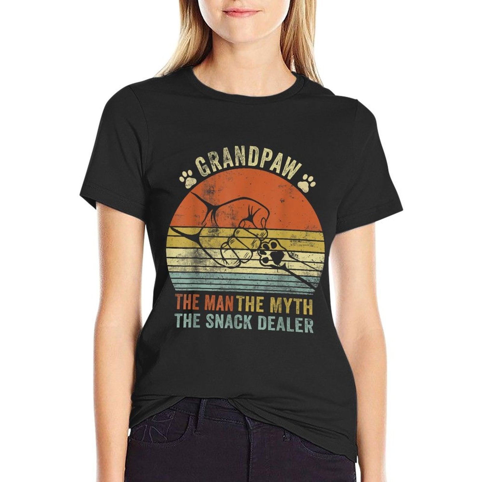 Grandpaw The Myth The Snack Dealer Fathers Day Dog Grandpa  Quick-drying T-Shirt