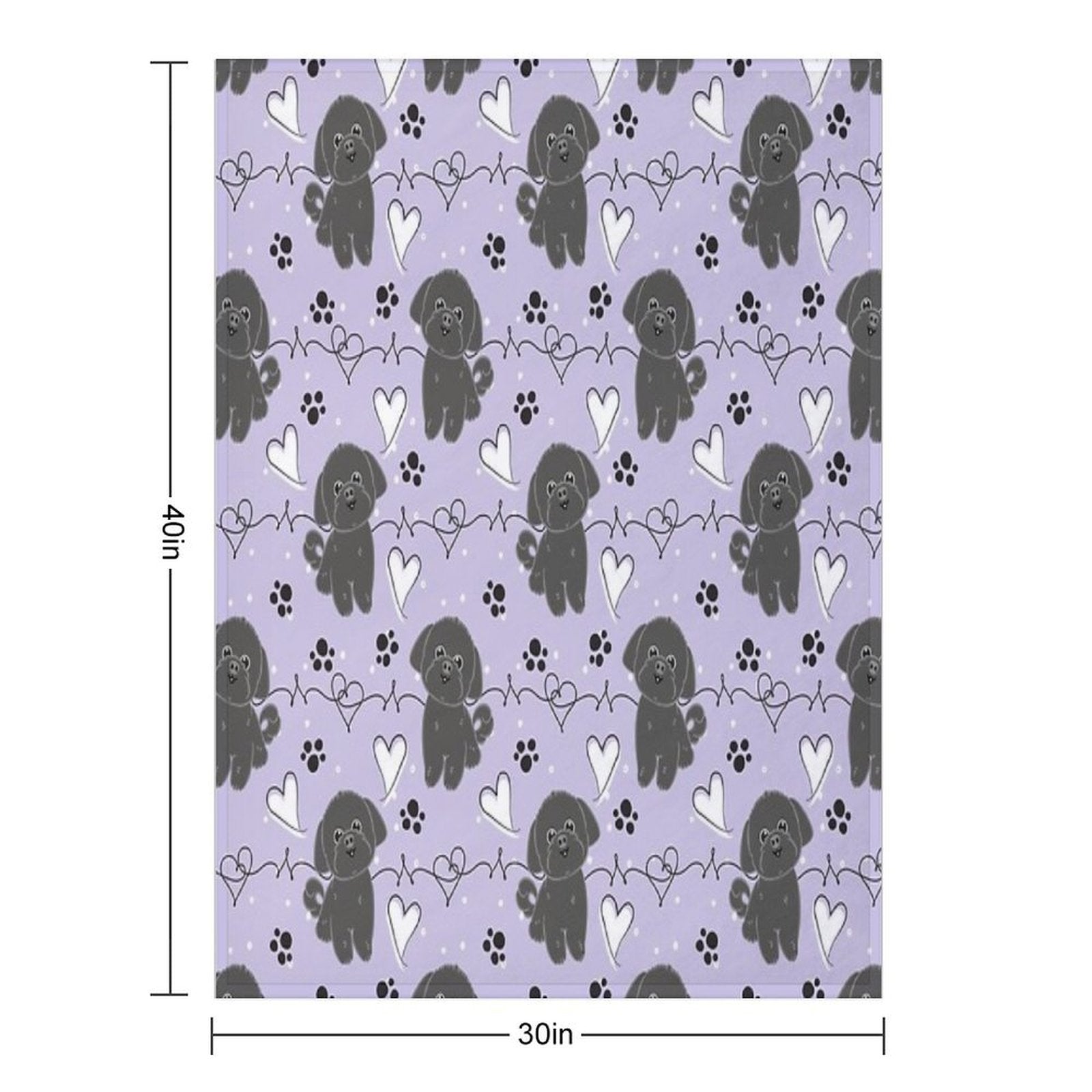 LOVE Black Shih Tzu Premium Throw Blanket