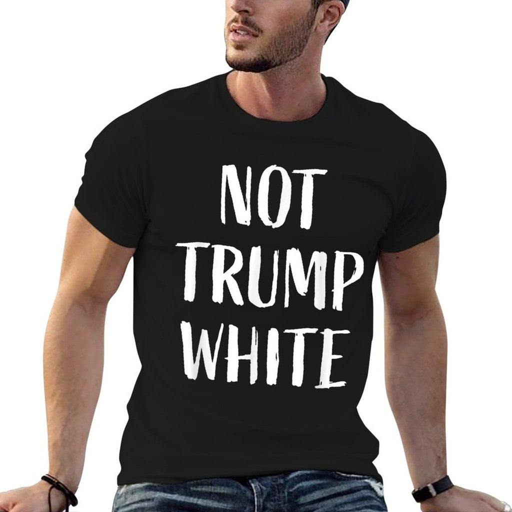 Funny Not Trump White Retro  Heathered Texture T-Shirt