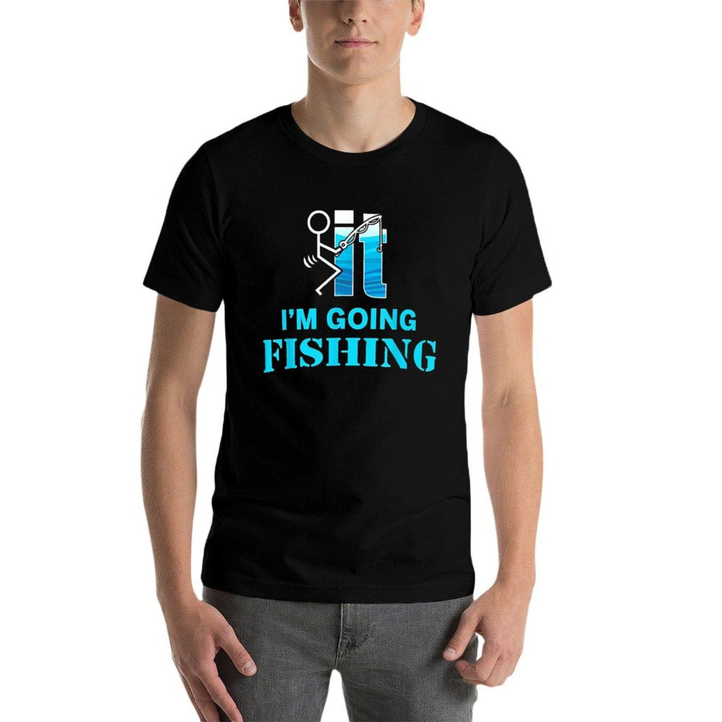 F-uck It Im Going Fishing  Heathered Texture T-Shirt