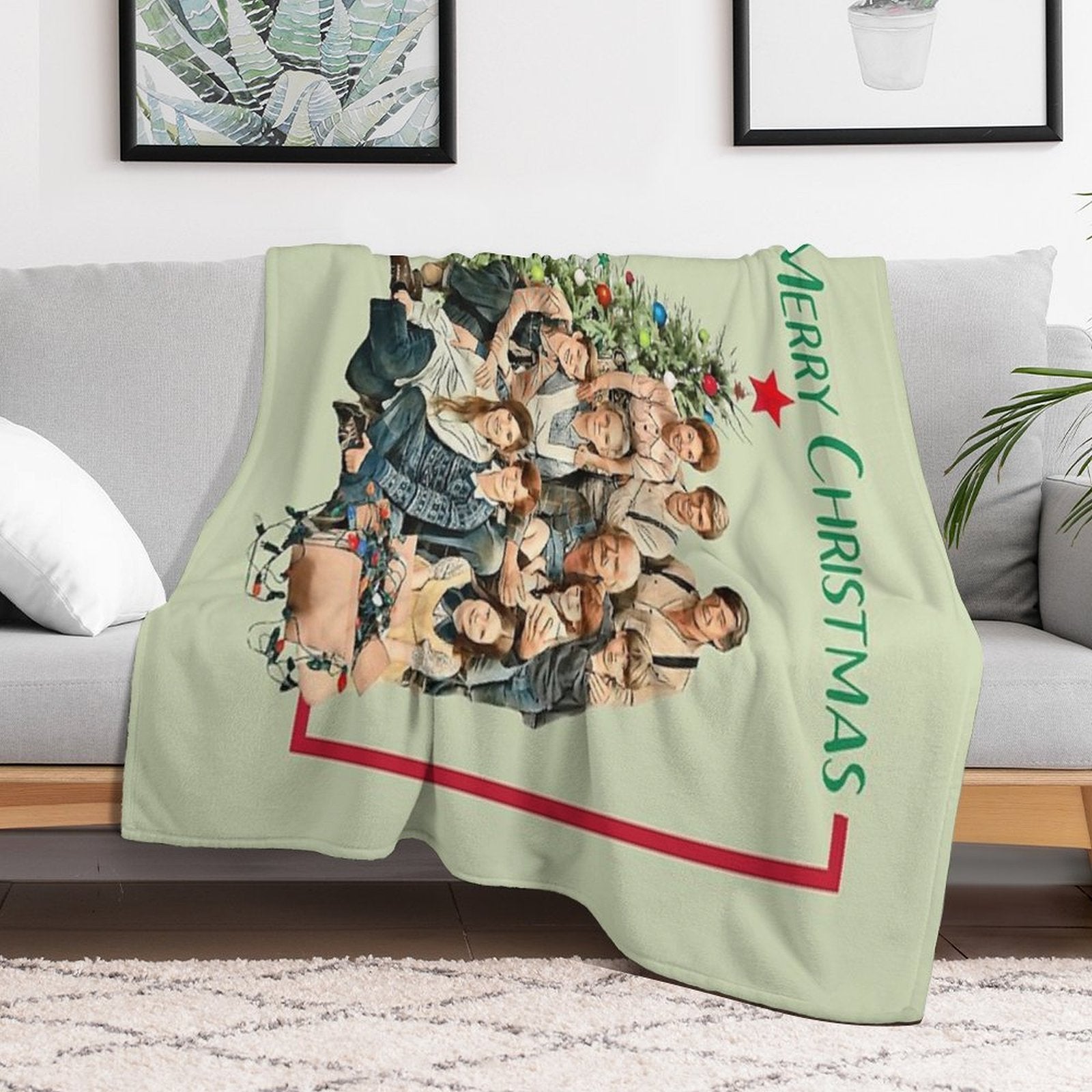 The Walton Family Christmas Easy Care Throw Blanket
