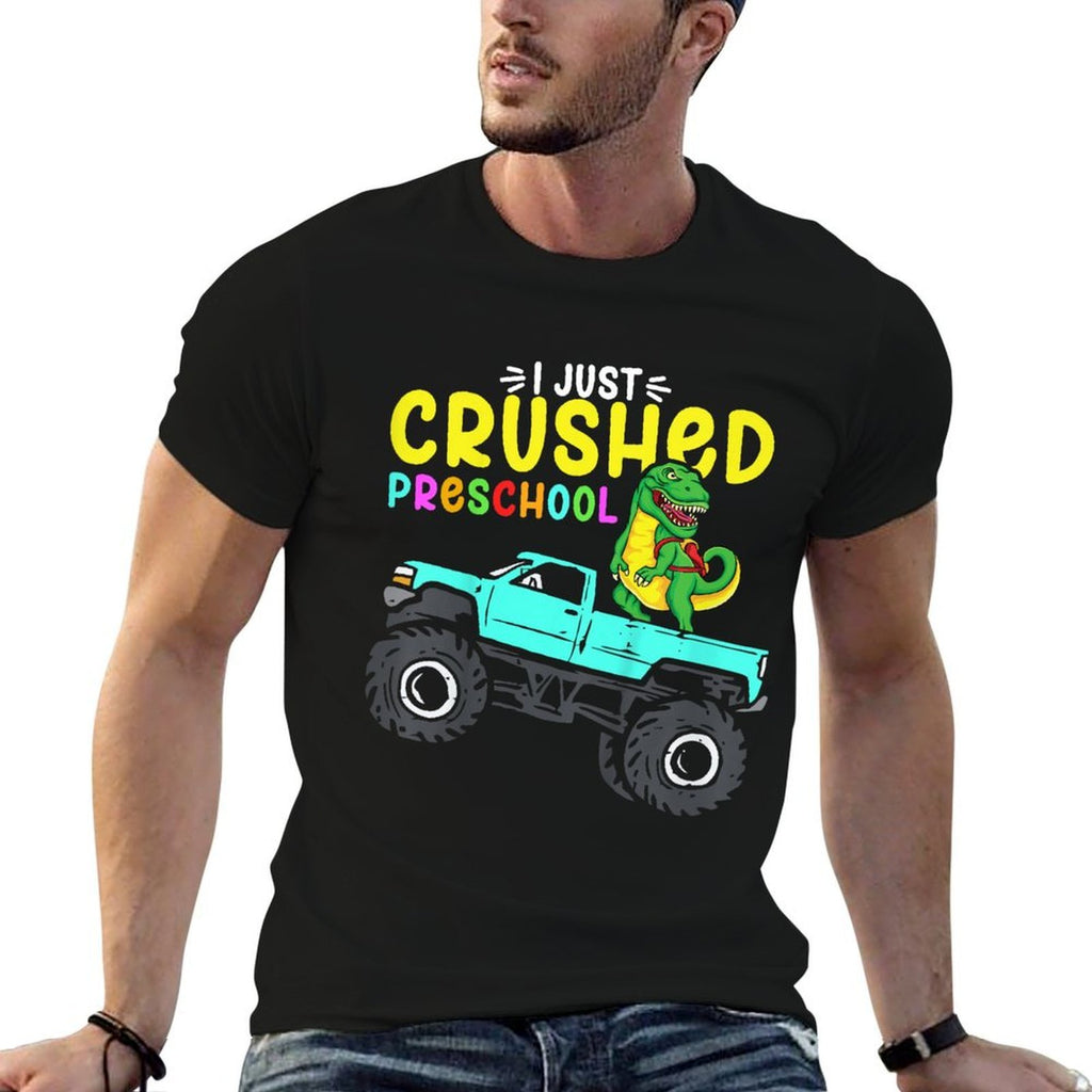 Kids I Just Crushed Preschool Graduation Toddler Boy Trex  Quick-drying T-Shirt