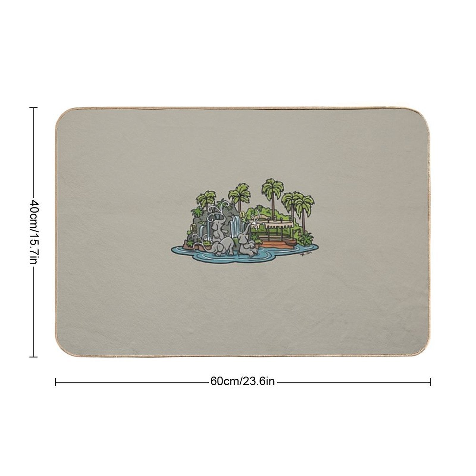 Jungle  Easy Maintenance Bath Mat