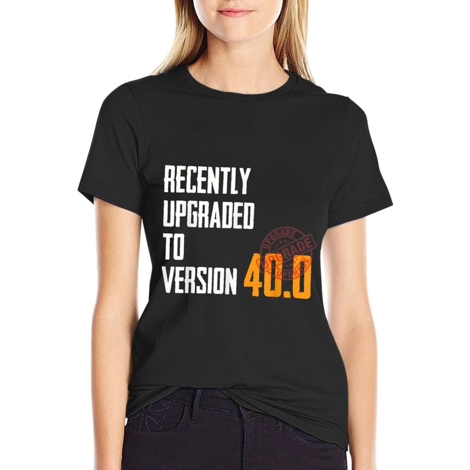 40th Birthday Gift Made in 1977 Version 40.0  Oversized Silhouette T-Shirt