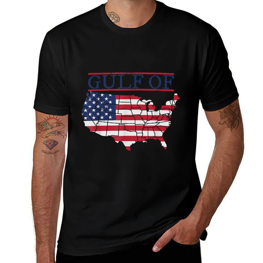 Gulf of USA America Funny USA Flag  Versatile T-Shirt