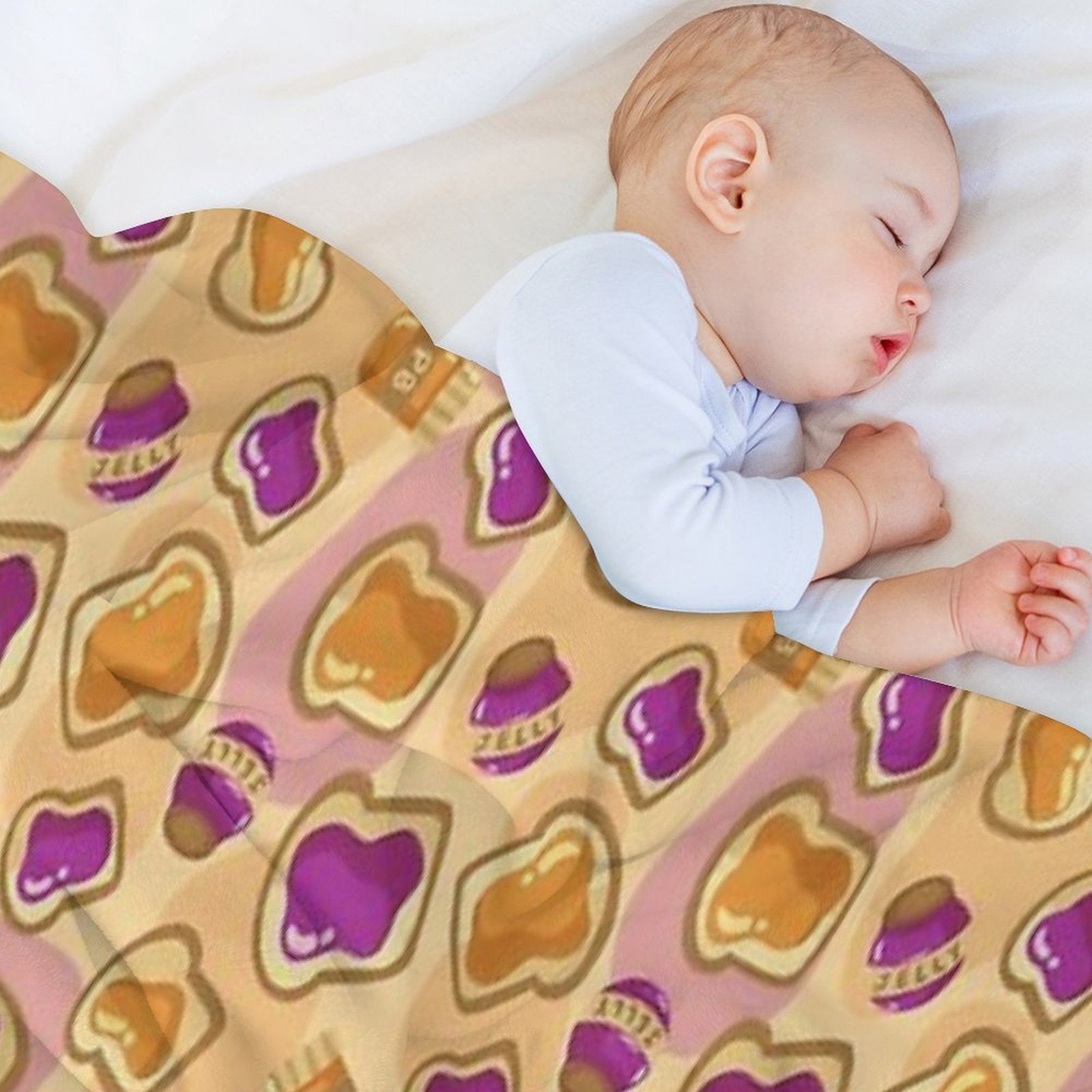 Peanut Butter & Jelly Sustainable Throw Blanket