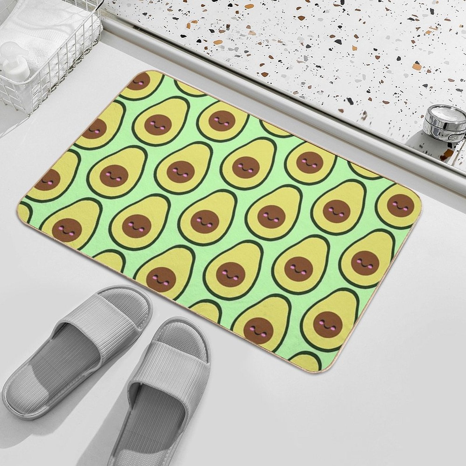 Blushing Avacado  Easy Maintenance Bath Mat