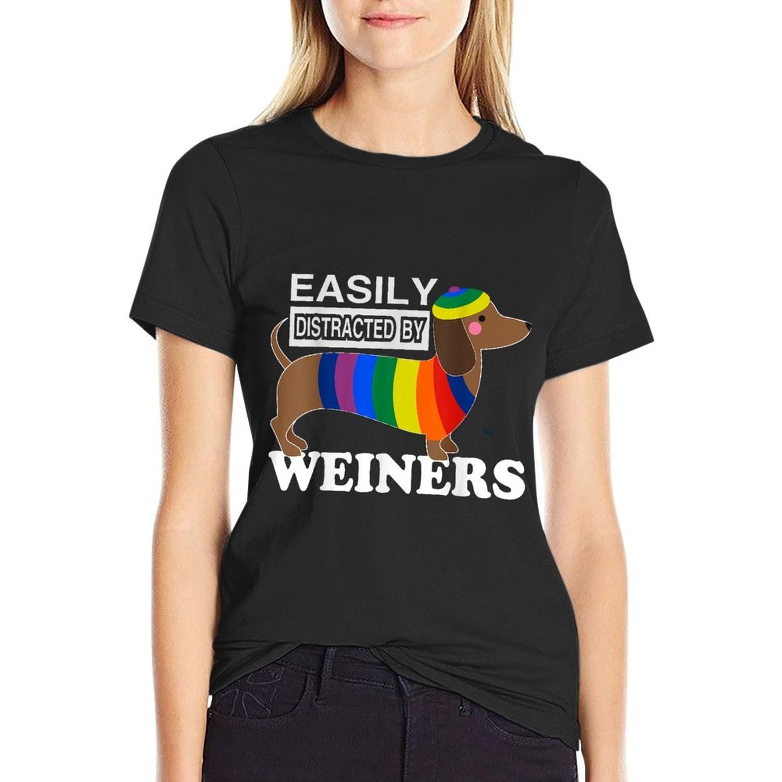 Rainbow LGBT Love Weiners Dogs Love Funny Gay Man Pride Fun  Versatile T-Shirt