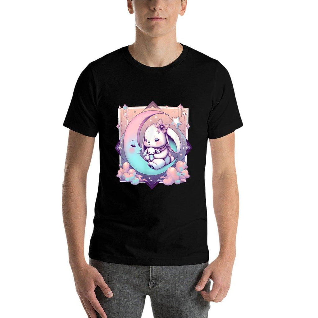 Moon Rabbit Bunny Pastel Goth Kawaii  Durable T-Shirt