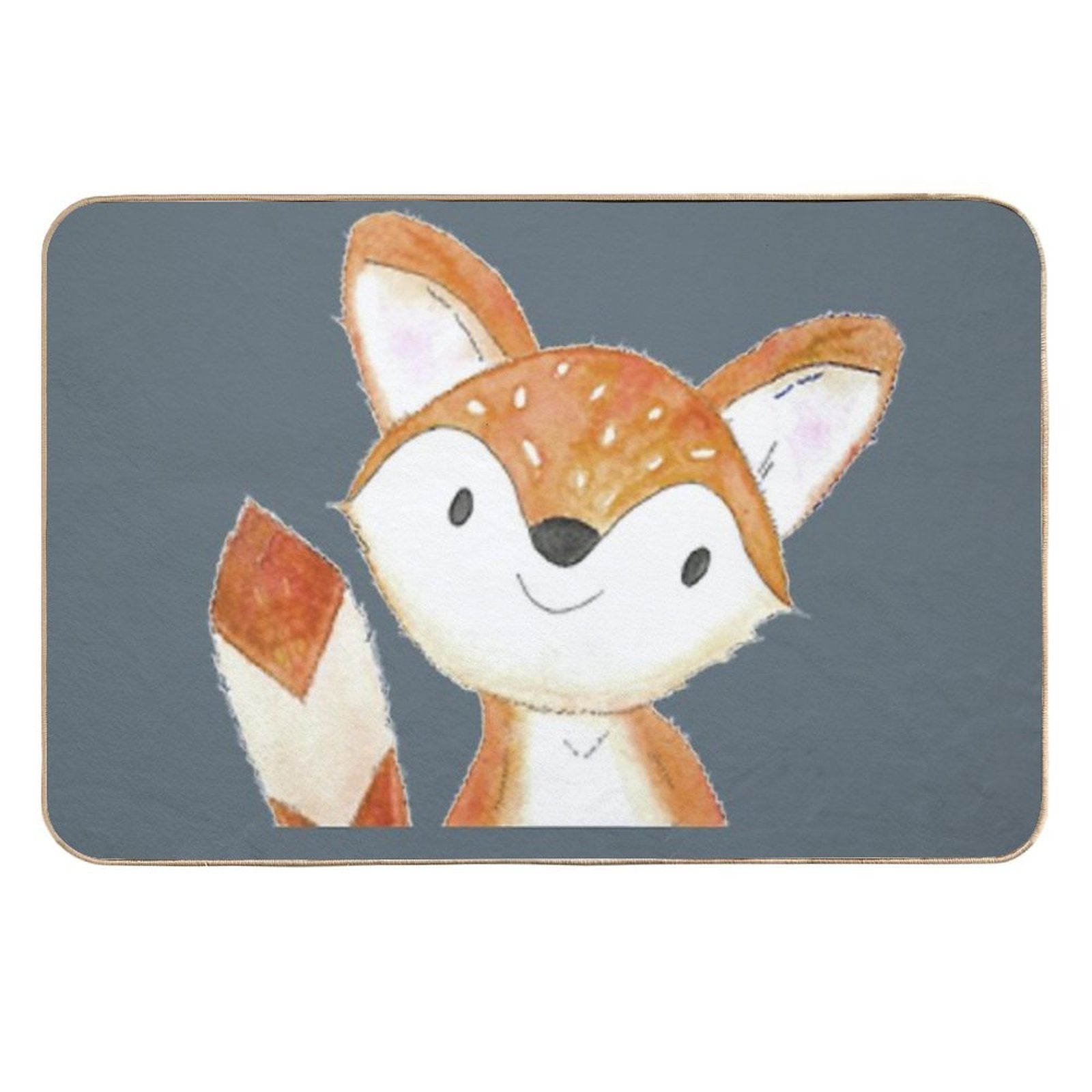 Little Fox Smiling  Easy To Clean Bath Mat