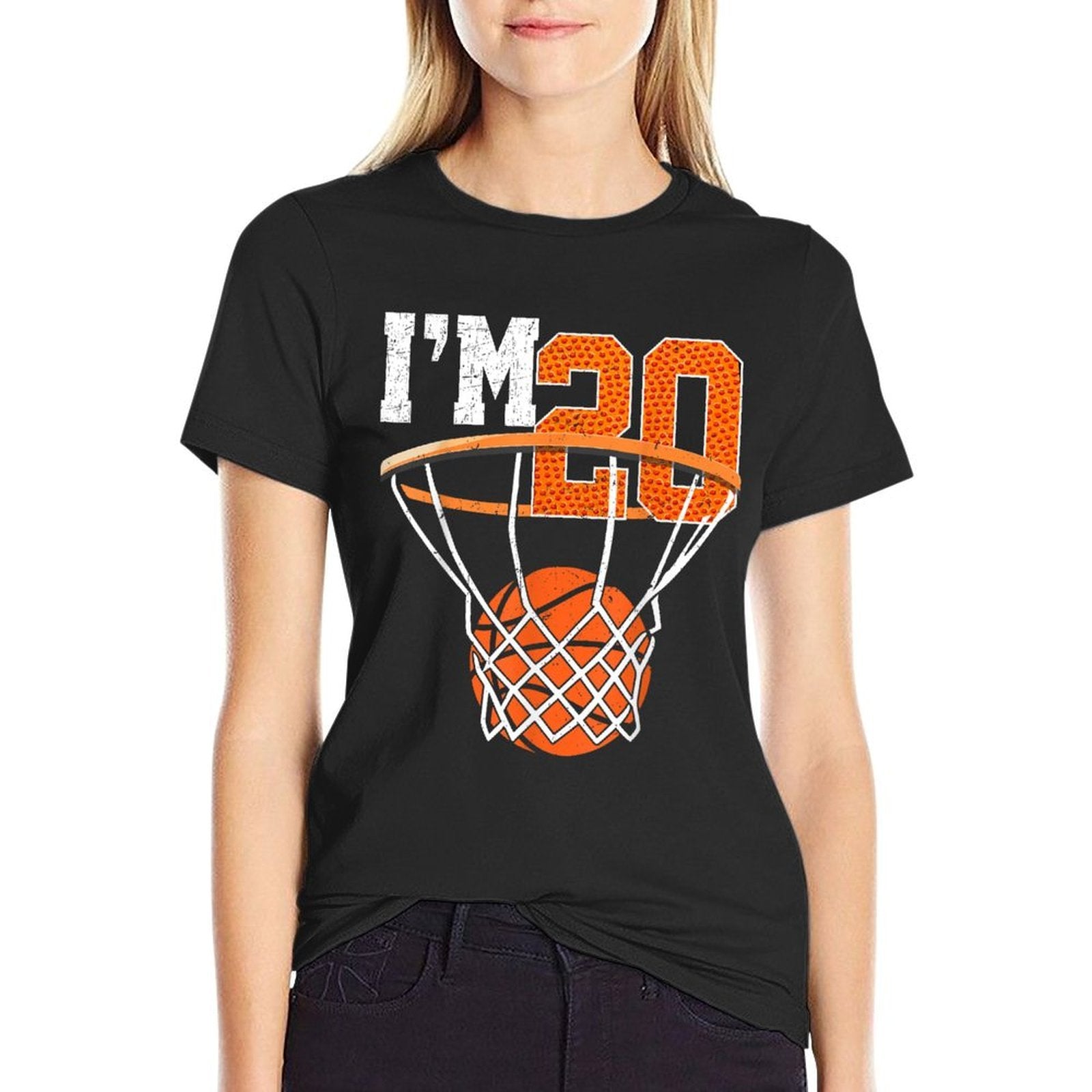 20th Birthday Men Basketball 20 Year Old Birthday  High-quality Stitching T-Shirt