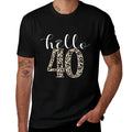 Womens Hello 40 Years Old Leopard 40th Birthday Gifts Men Women  Graphic-printed T-Shirt
