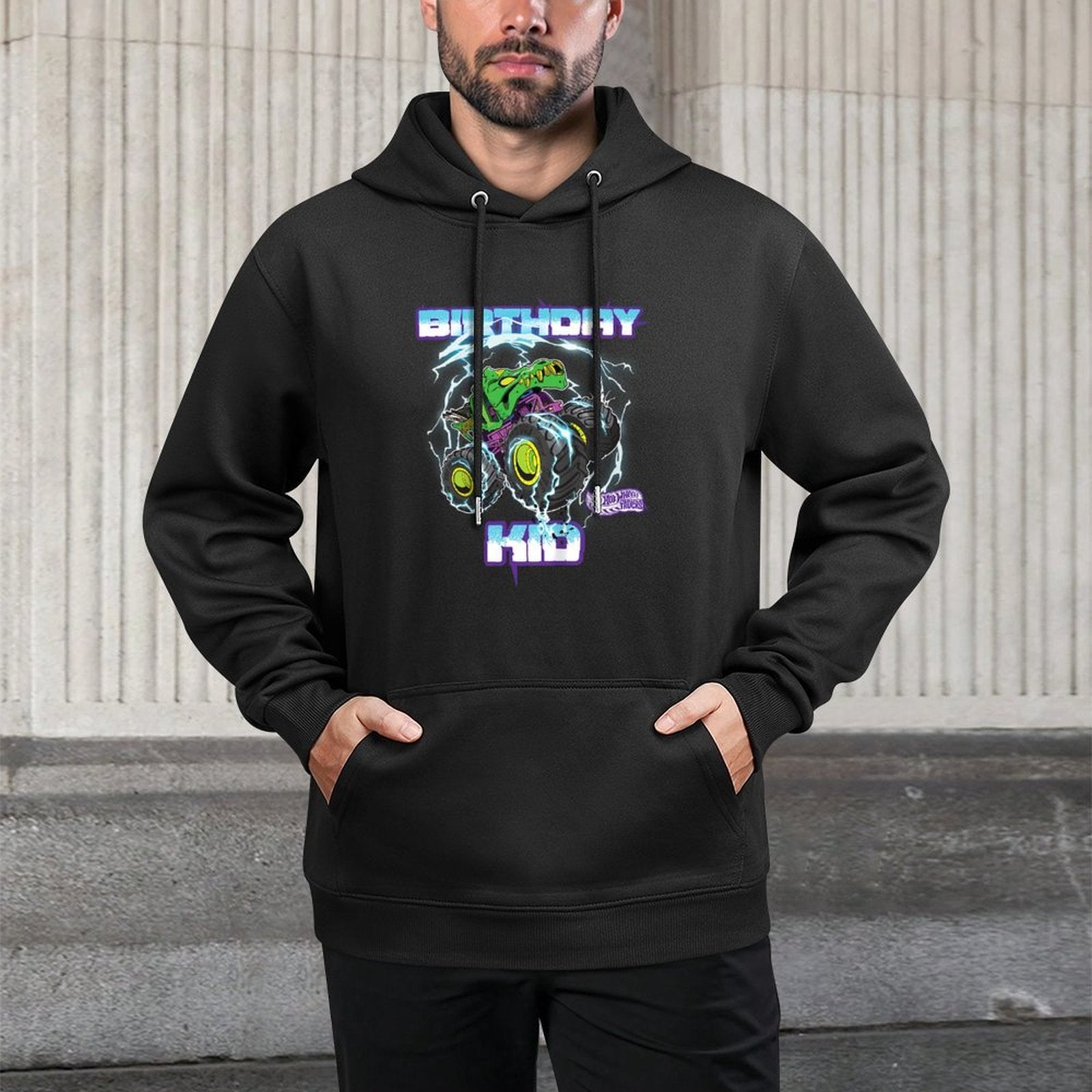 Kids Hot Wheels Monster Trucks - Birthday Kid Relaxed Fit Hoodie