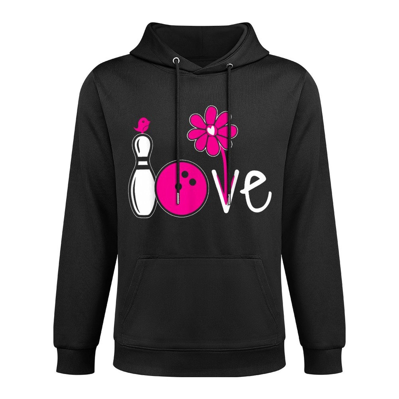 Women Bowling-Shirt Girls Love Team Bowling Vintage Pilling-Resistant Hoodie