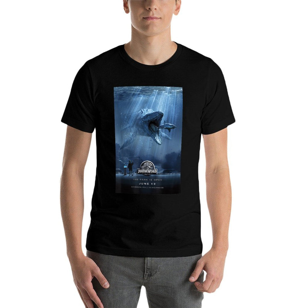 Jurassic World Mosasaurus Movie Poster Graphic  Durable T-Shirt