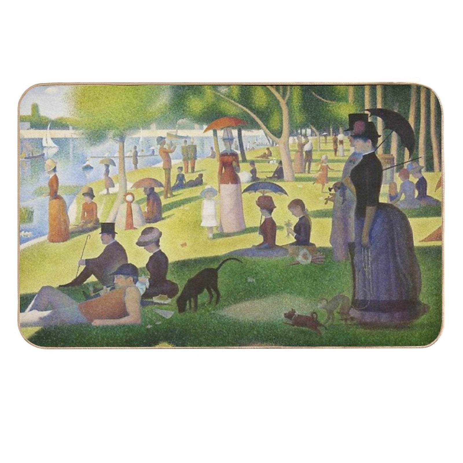 A Sunday on La Grande Jatte by Georges Seurat  Fade-Resistant Bath Mat