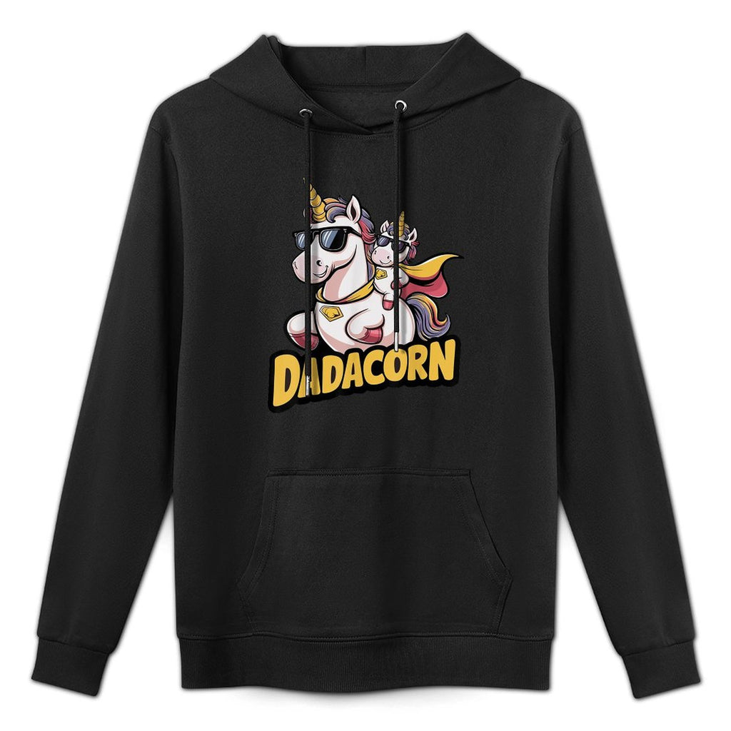 Dadacorn Unicorn Dad And Kid - Best Father's Day Funny Cotton-Polyester Blend Hoodie