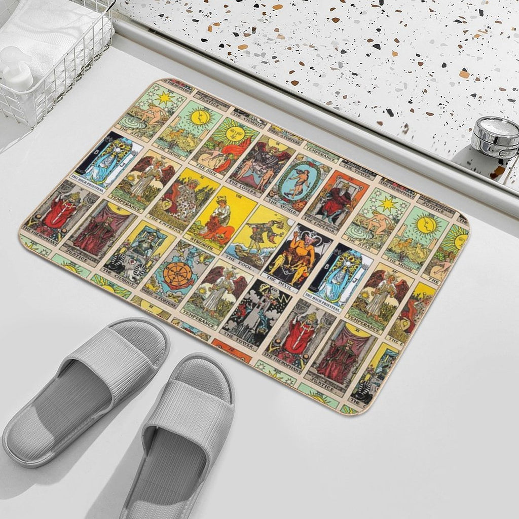 Tarot Cards  Fade-Resistant Bath Mat
