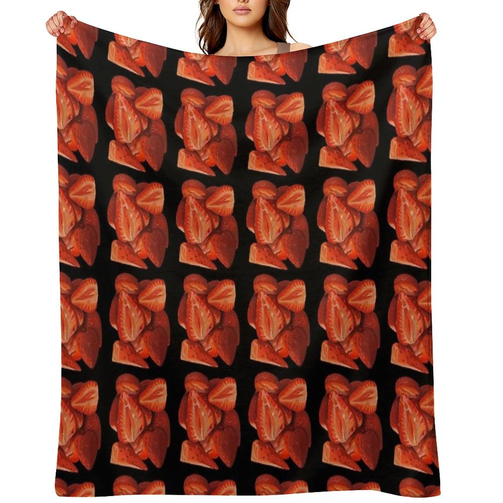 Juicy Strawberries Compact Throw Blanket