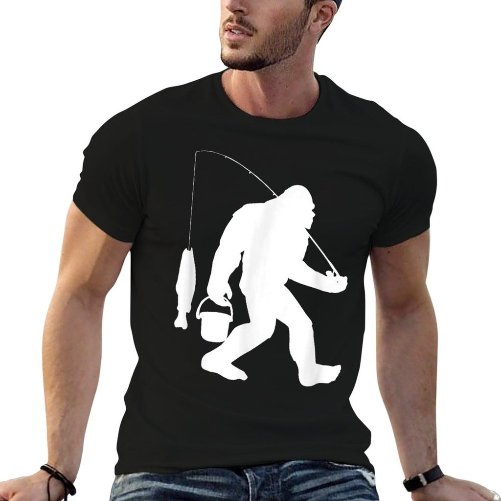 Bigfoot Fishing Funny Sasquatch And Fish  Breathable T-Shirt