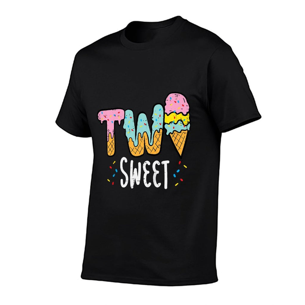 Kids 2nd Birthday Ice Cream Two Sweet Girls Boys Kids Toddler  Eco-friendly Material T-Shirt
