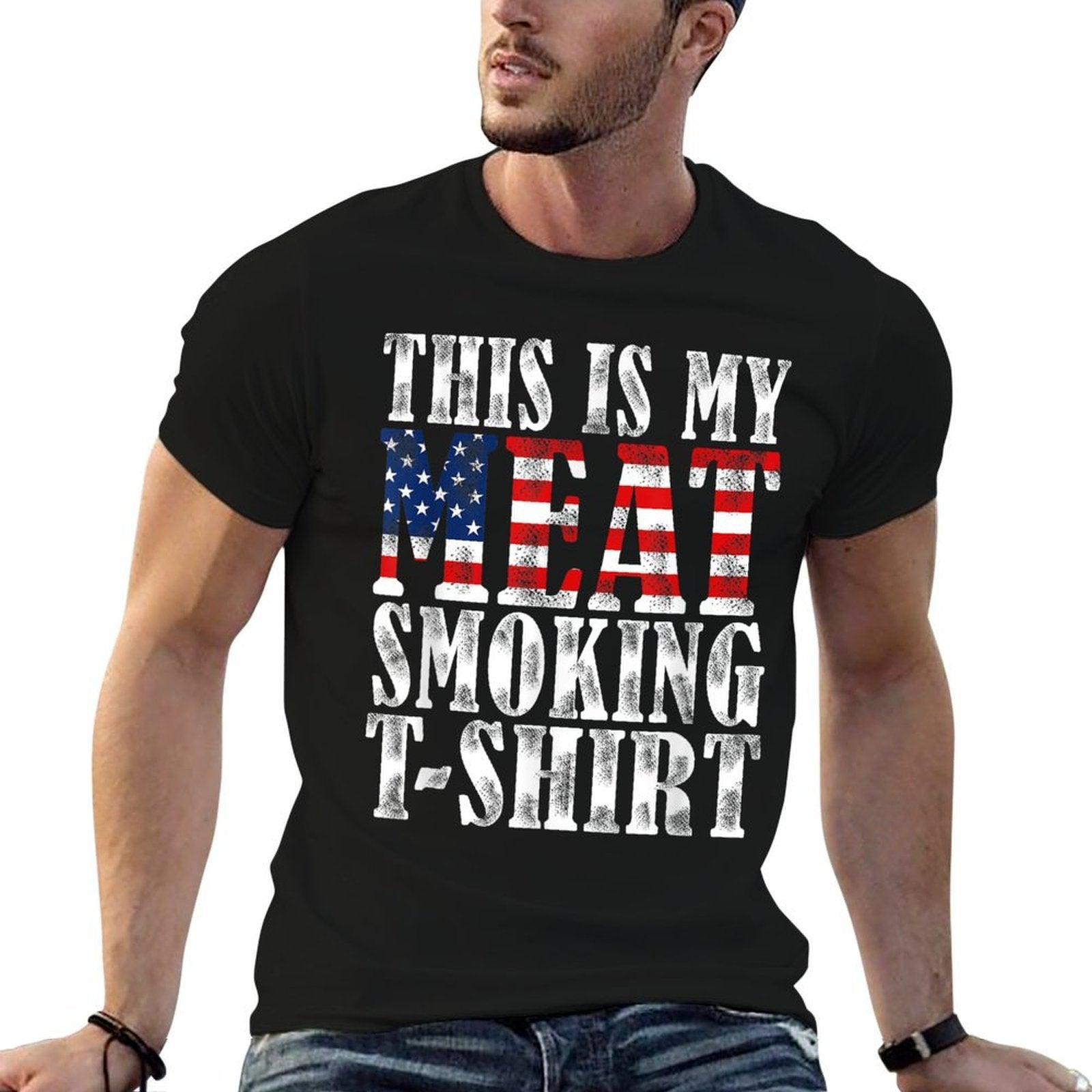 Retro BBQ Smoker Vintage US This Is My Meat Smoking  Affordable Price T-Shirt