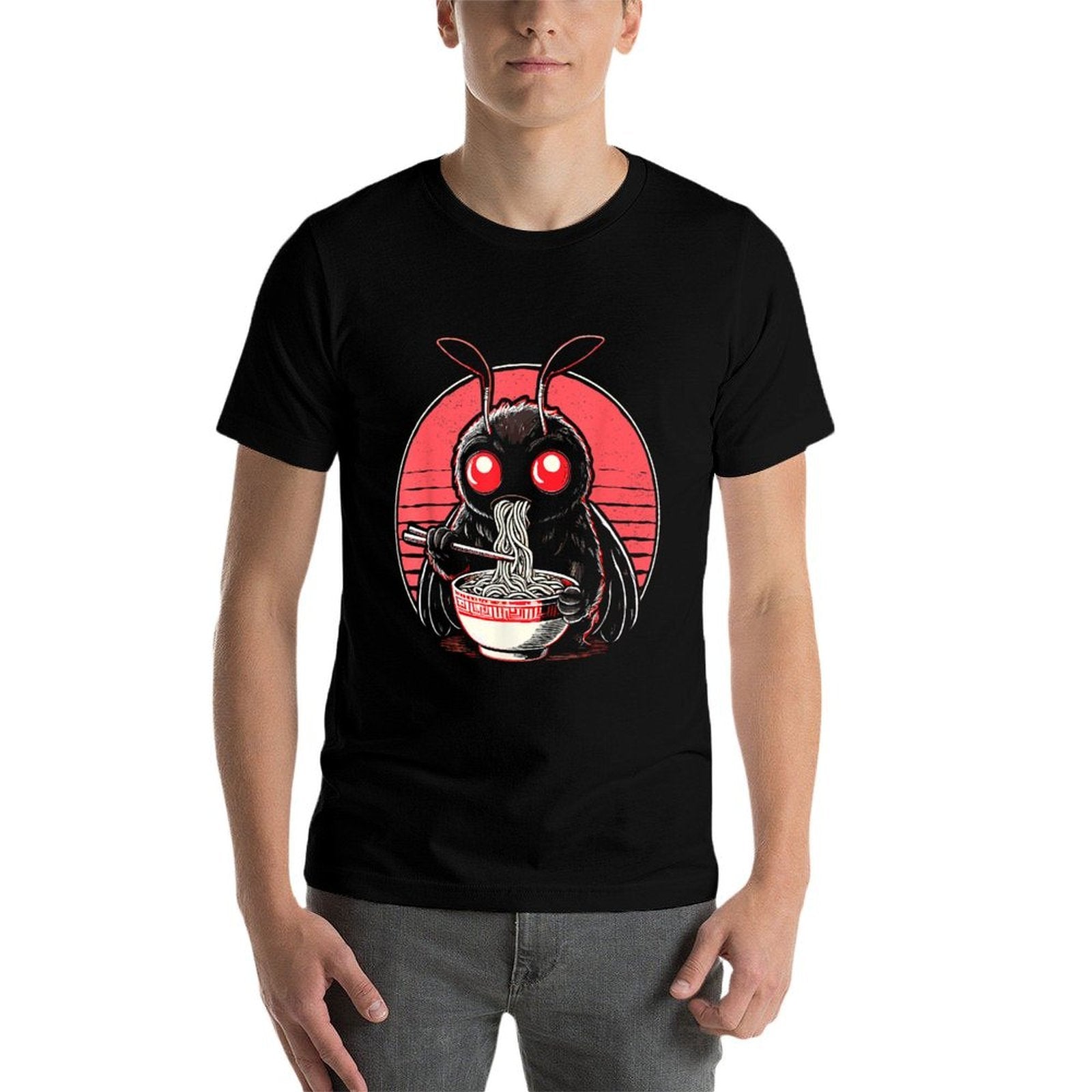 Retro Mothman Ramen Kawaii Japanese Noodles Comfortable T-Shirt