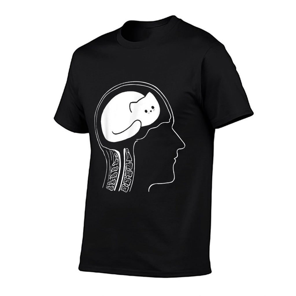 Funny Cat Brain Meme Joke Graphic  Affordable Price T-Shirt