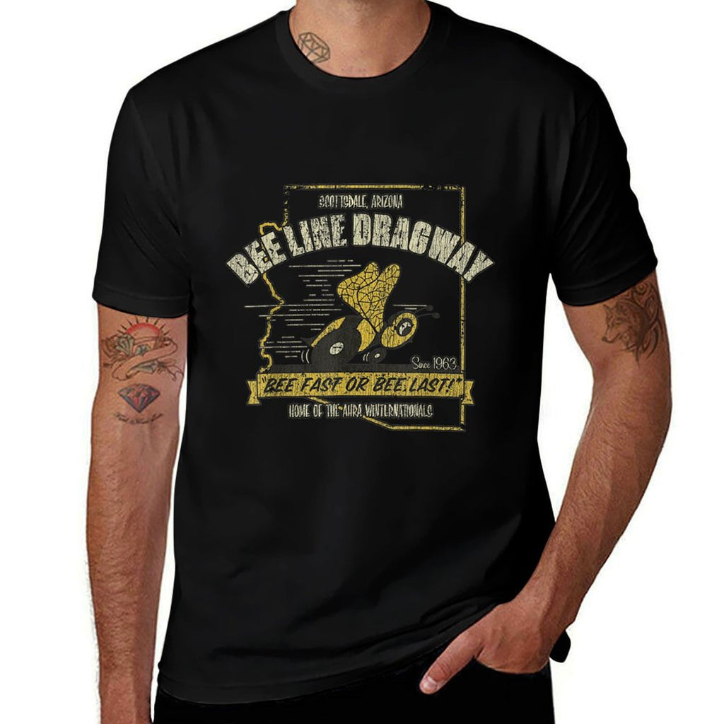 Vintage Bee Dragway Arizona Drag Racing Distressed  Cotton T-Shirt